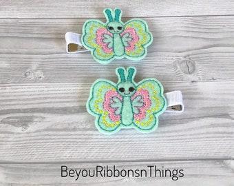 Butterfly Hair Clip - Blue and Pink