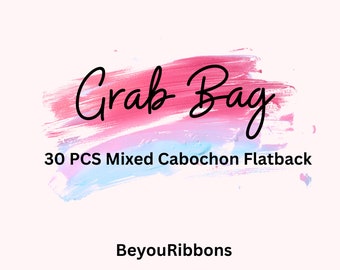 Grab Bag 30 Pcs Mixed Resin Cabochon - Bag #105 - Flatbacks