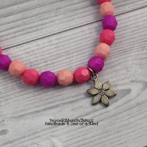 Girls Flower Handmade Beaded Necklace
