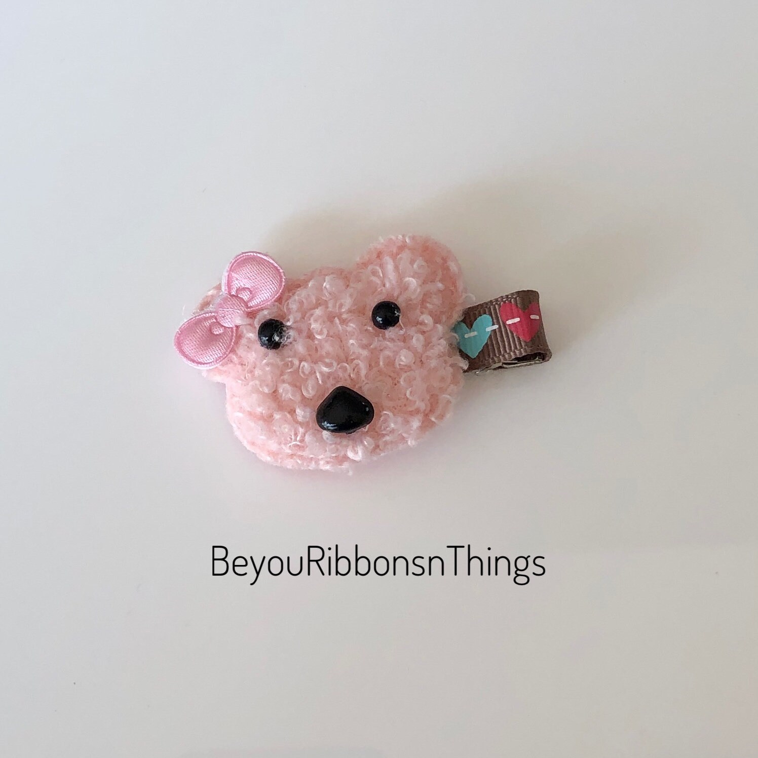 Bear Pink Bow Girls Accessories Etsy
