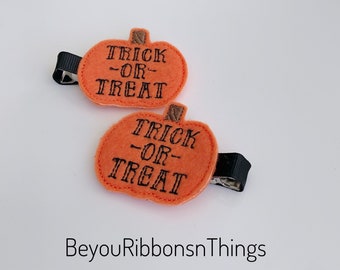 Pumpkins - Trick or Treat - Halloween Hair Clip