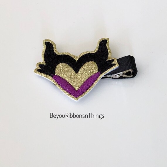 Villain Glitter Hair Clip - Favorite Movie Character - Girls Hair Clips Il_570xn