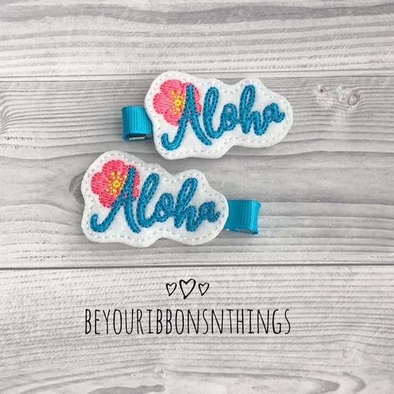 Aloha Hawaiian Hair Clips - Toddler Hair Bows Il_570xn
