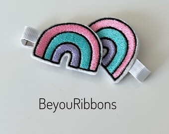 Rainbow Barrettes - Toddler Hair Clips