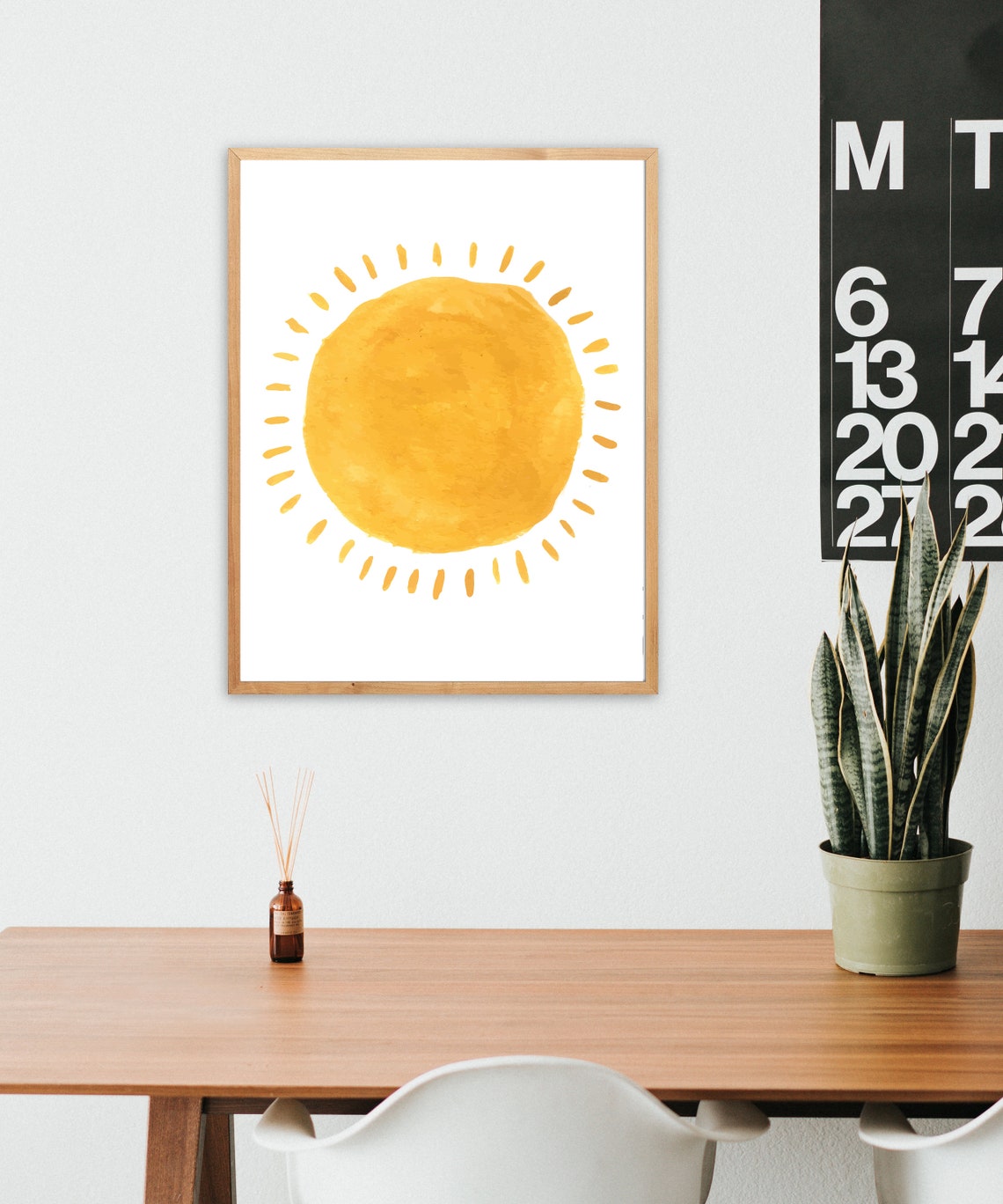 Sun Wall Art Yellow Sun Print Sunny Painting Poster Nursery Etsy