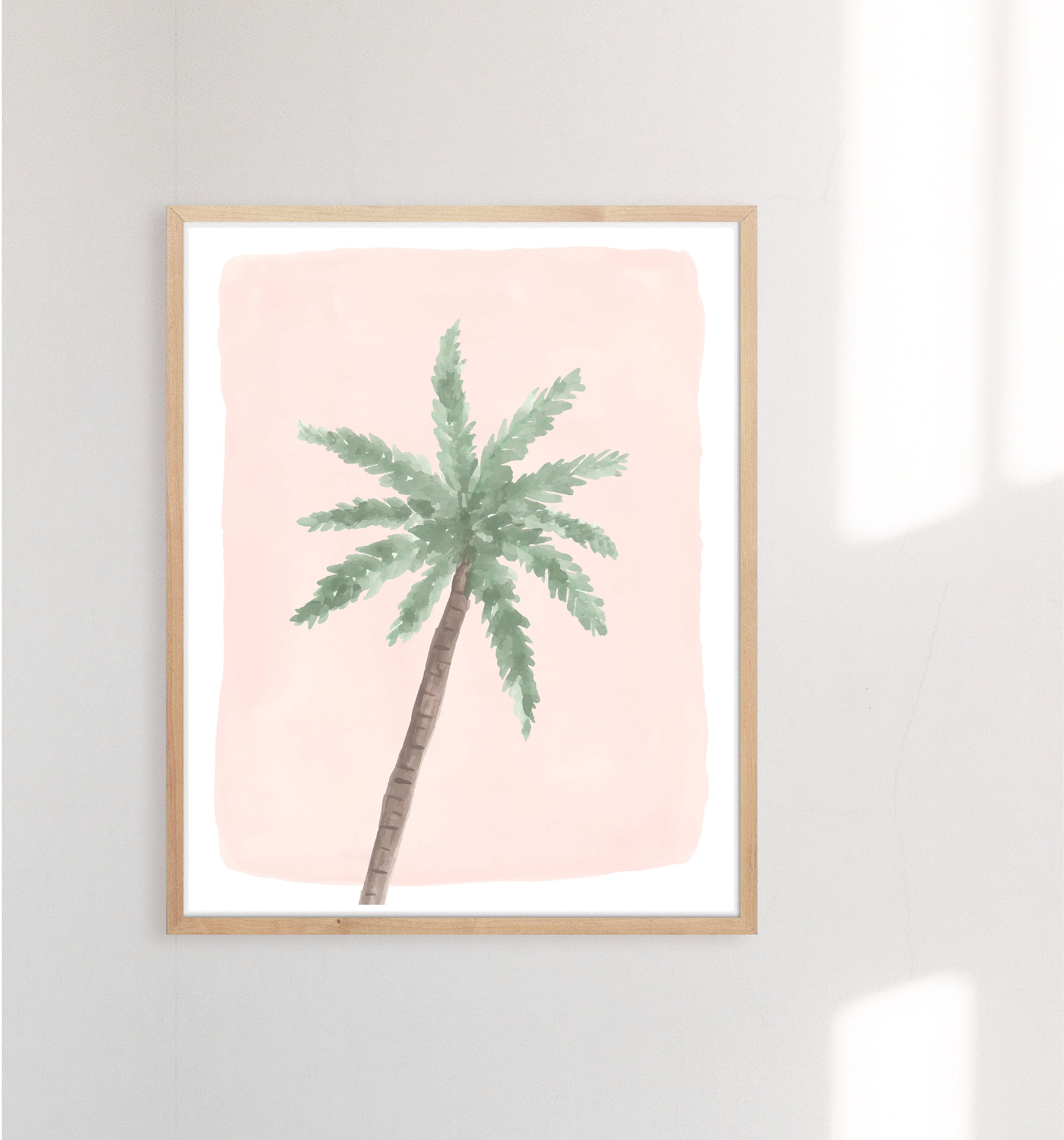 Palm Tree Print Modern Minimalist Beach Decor Large Wall | Etsy