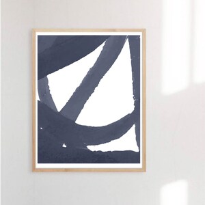 Printable Wall Art Navy Blue Wall Art Set of Three - Etsy