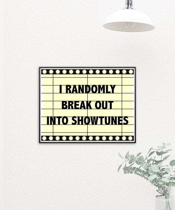 Broadway Decor Musical Theatre Theatre Gifts Showtunes Marquee Letters Marquee Sign Broadway Art Theatre Prints Printable Art