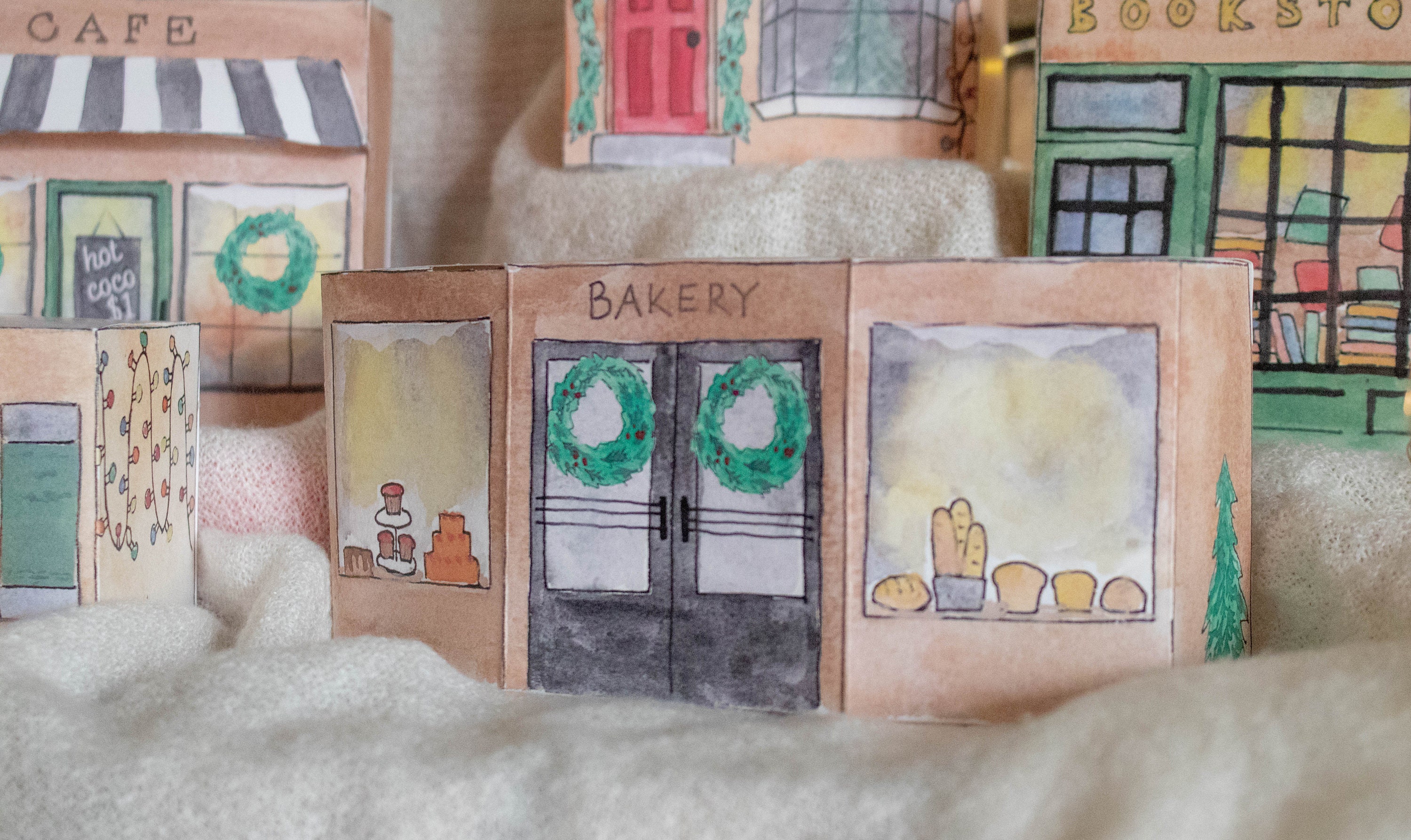 Christmas Village DIY Set Holiday Craft Kit Christmas Etsy