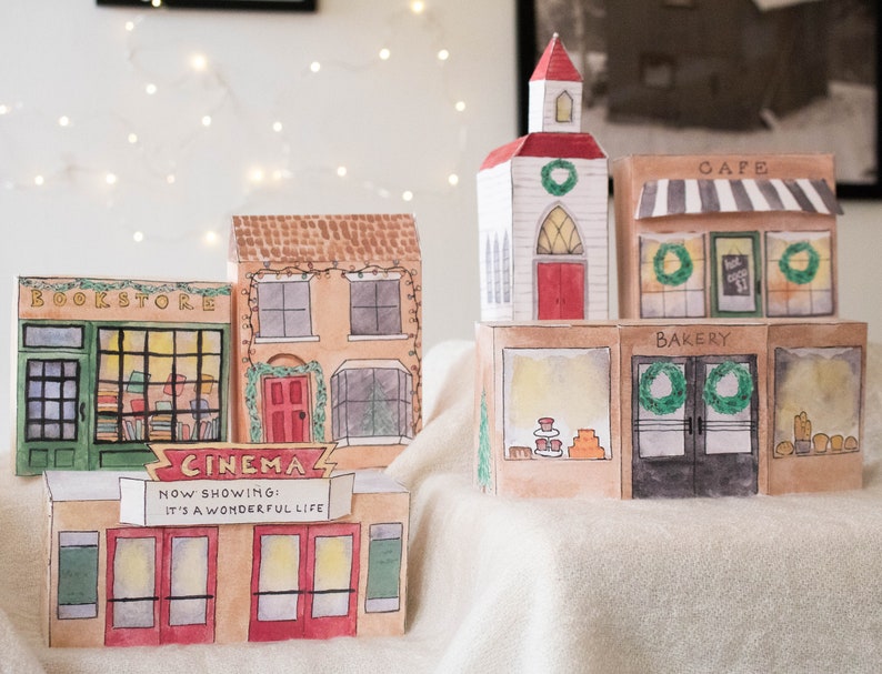 Christmas Village DIY Set Holiday Craft Kit Christmas Etsy