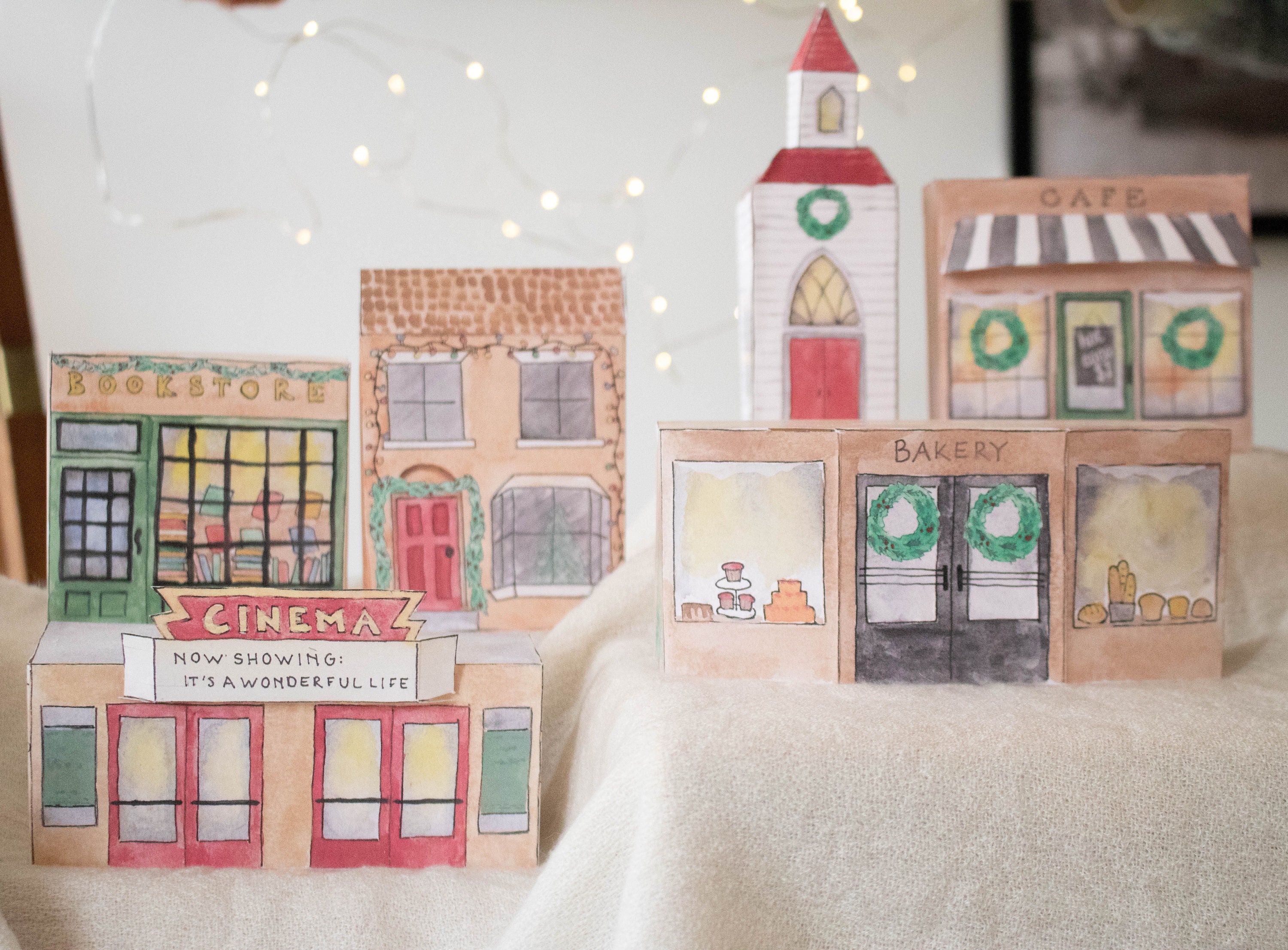 Christmas Village DIY Set Holiday Craft Kit Christmas Etsy