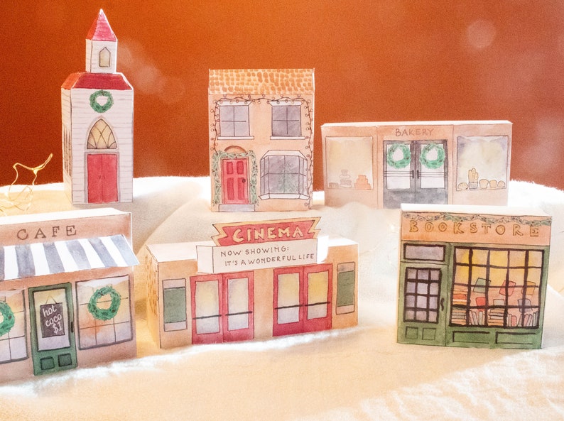 Christmas Village DIY Set Holiday Craft Kit Christmas Etsy