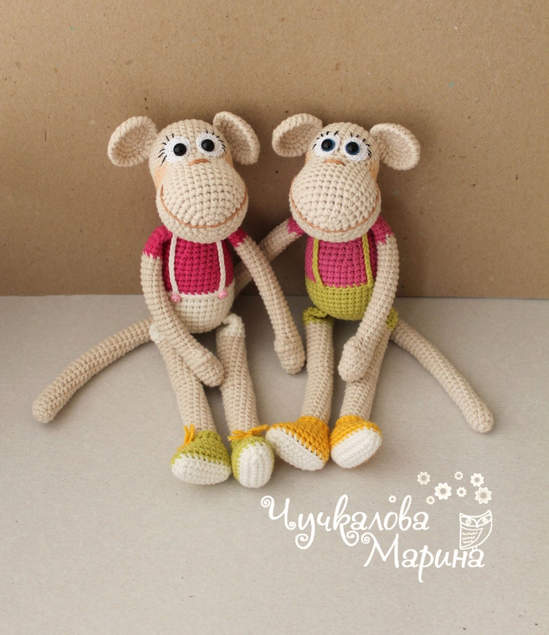 PATTERN Funny monkey PDF crochet toy pattern Etsy
