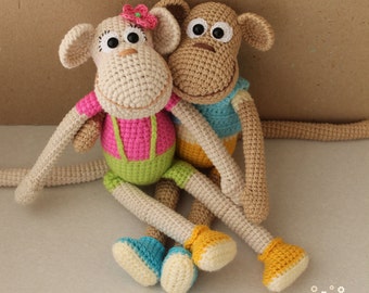 PATTERN Funny monkey PDF crochet toy pattern