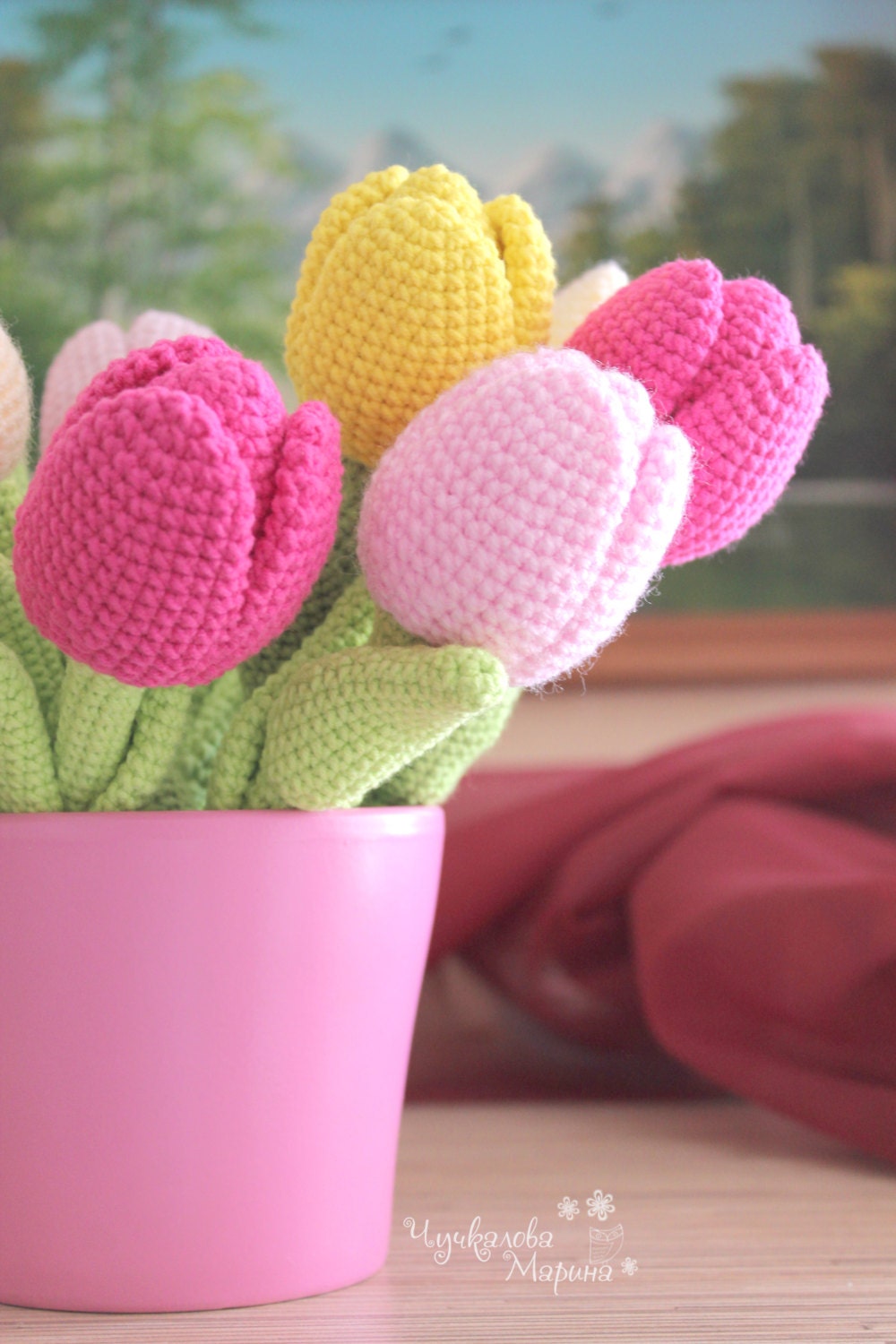 PATTERN The Tulip PDF crochet flower Etsy