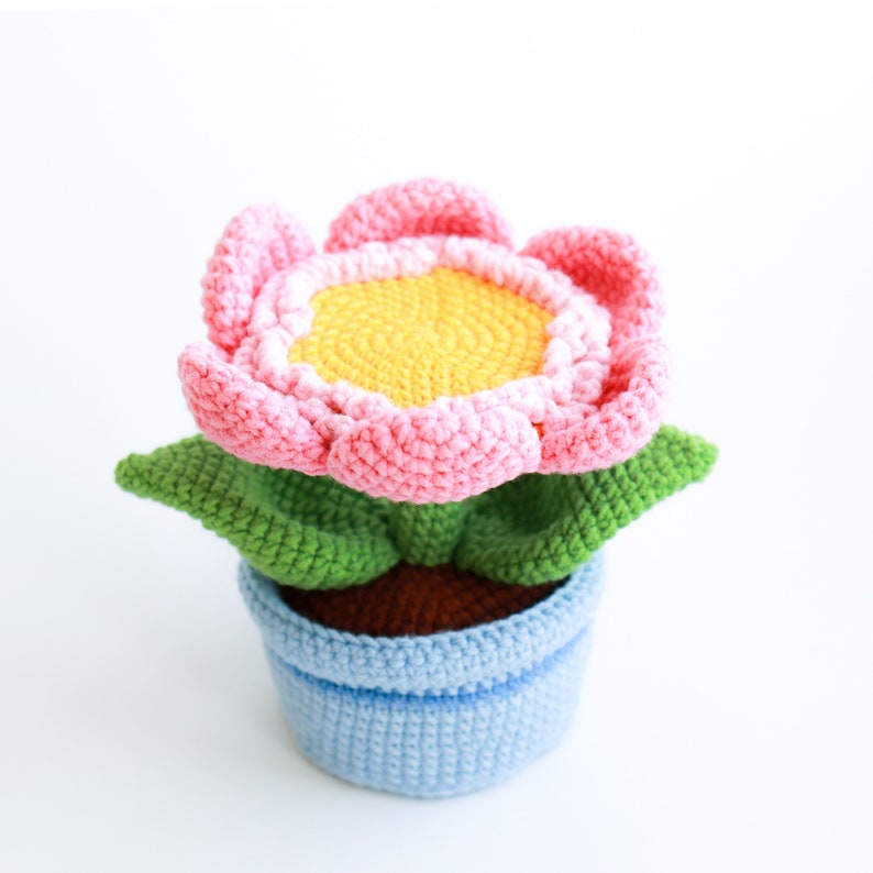 Bee in a Flower Pot Crochet Pattern Amigurumi Honeybee and Etsy