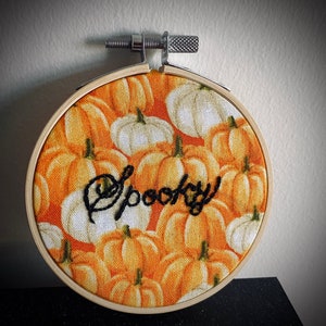 Spooky Pumpkin Embroidery