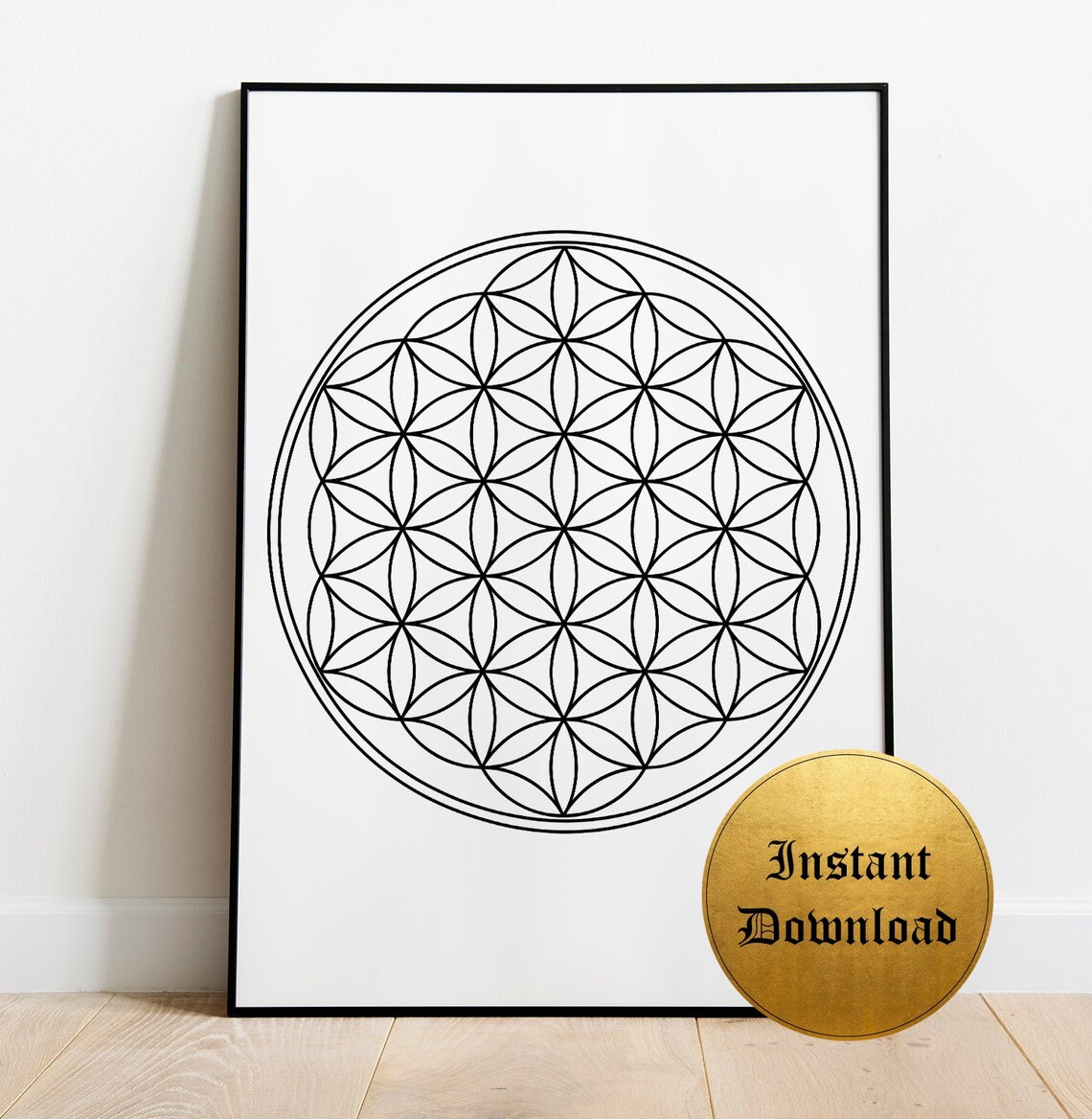 Flower of Life Printable Poster Sacred Geometry print | Etsy
