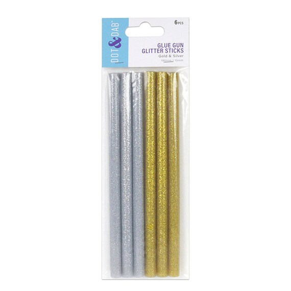 Glitter Hot Glue Sticks - Glitter Red, Green, Silver and Gold