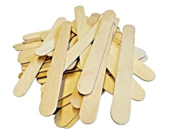 50 or 100 Jumbo Wooden Lolly Sticks  Extra Large  Lollipop Sticks  Natural Dovecraft 150 x 20 x 1.6mm