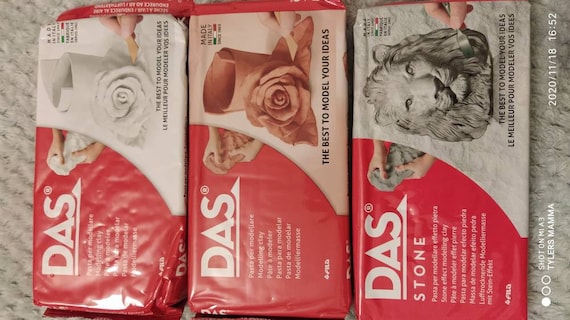 DAS Air Dry Clay 1kg 35.2oz Modelling Clay White, Terracotta or Stone no  Need to Kiln Fire or Oven Bake Model Making Ornaments 