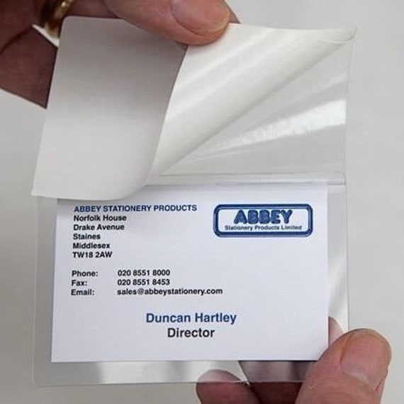 SELF SEALING Laminating Pouches Sleeve Cold No Machine Identity Card ID  Size 98 X 66mm 86 X 54mm or A6 Gloss Photographs Lanyard - Etsy UK