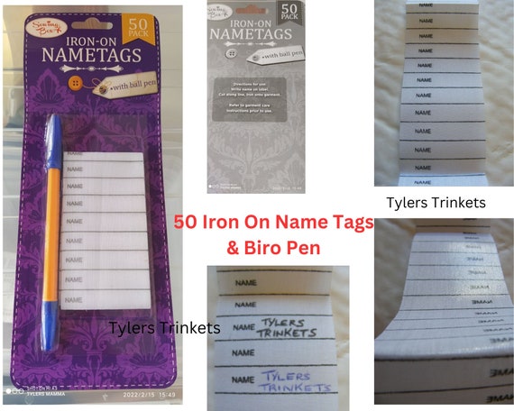 BLANK NAME TAPE LABELS & LAUNDRY PEN
