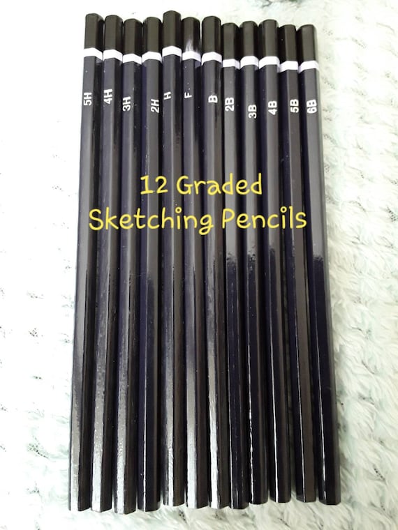 Artist Pencils Graded Sketching Drawing HB Charcoal or Watercolour