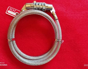 Combination Lock Twisted Steel Cable 32'' Inch 81cm 2ft 8"    4 Number Security   Bike Bicycle