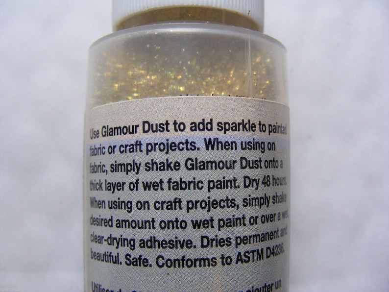 Glitter Ultra Fine Glamour Dust by DecoArt Gold or Crystal Add sparkle to Resin , painted fabric or craft projects Fairy Dust Card Making image 9