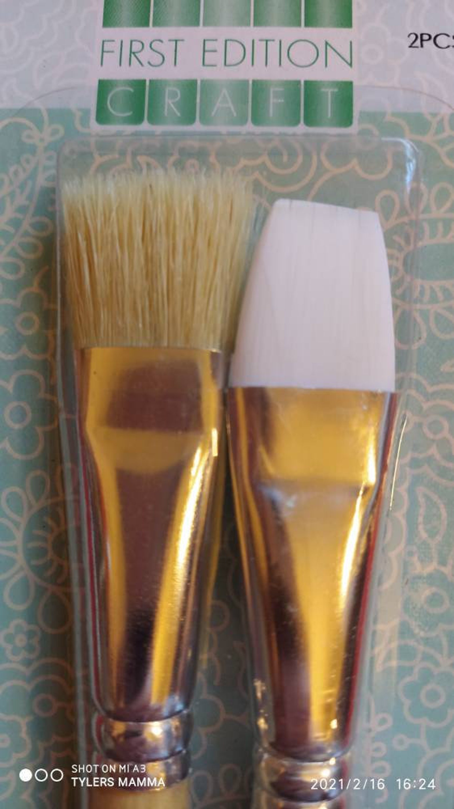 Set of 2 Decoupage Brushes Paintbrushes Deco Mache Brush Set Etsy