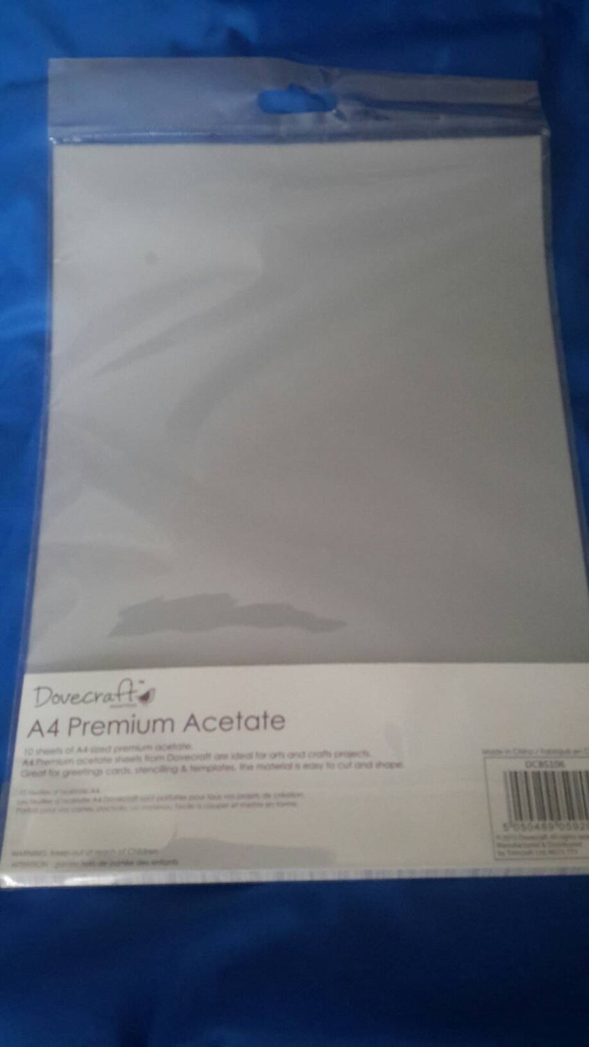 10 X A4 Acetate Sheets Dovecraft Premium Sheets 0.1mm Acid | Etsy UK