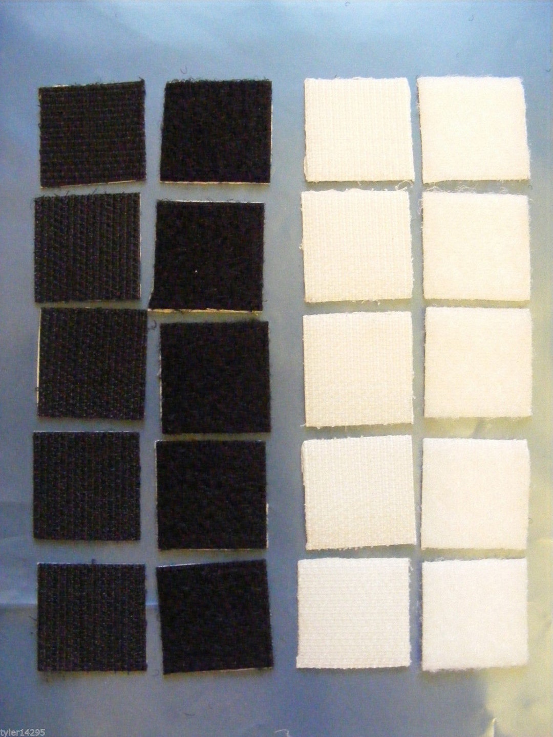 x10) Lot of Velcro Hook and Loop Squares 1 x 1 Black