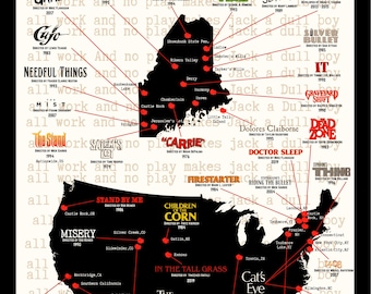 The United States of Stephen King / 24”x36” Map