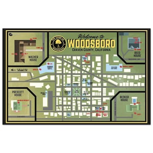 Woodsboro / Scream (1996) MURDER MAP