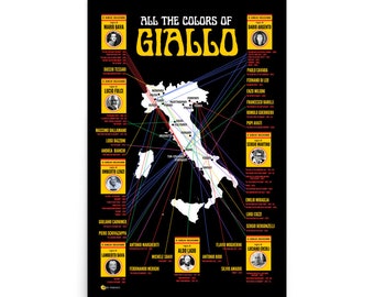Tutti i colori del Giallo / 24"x36" Mappa/Poster