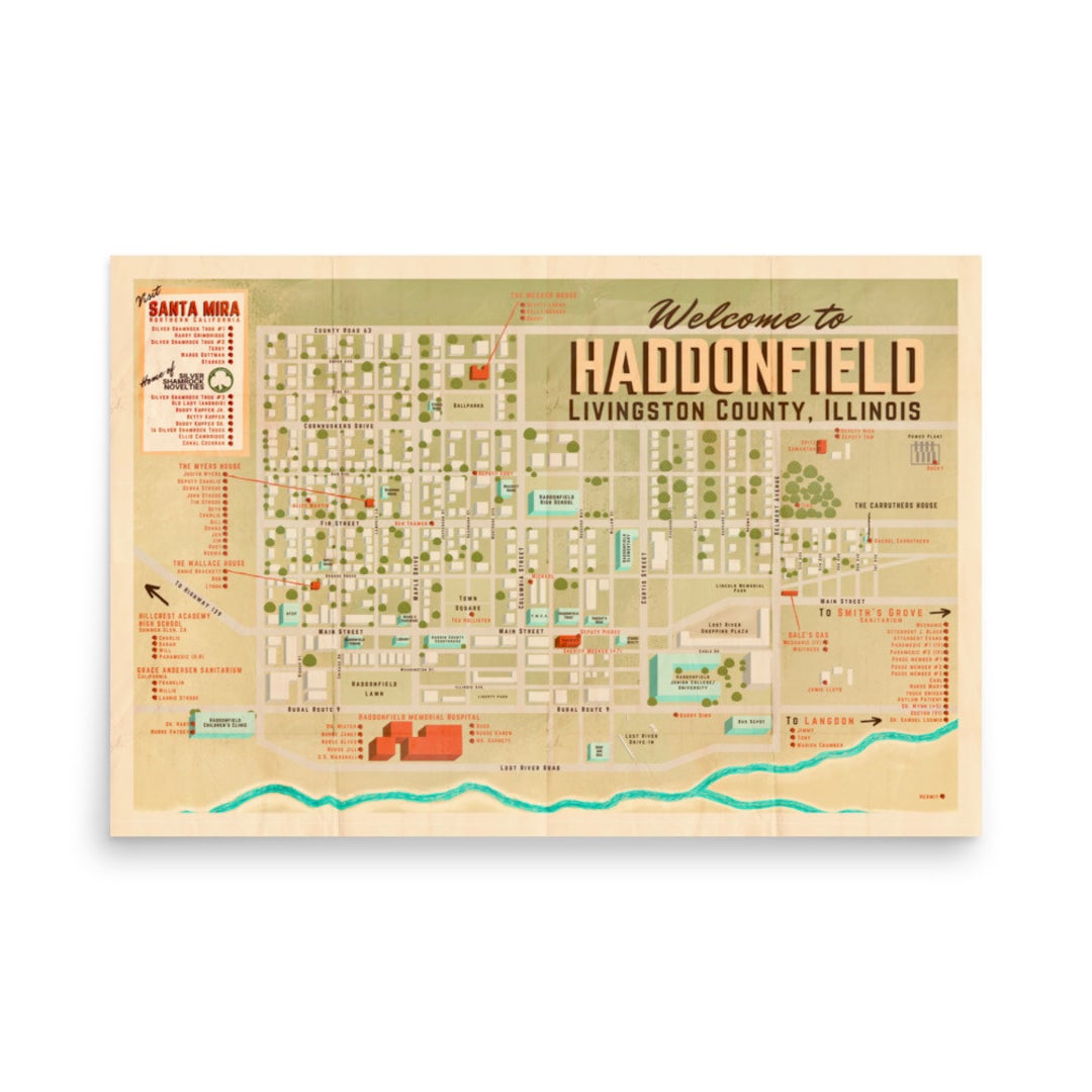 to Haddonfield 24x36 MAP Etsy