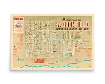Welcome to Haddonfield - 24"x36" MAP