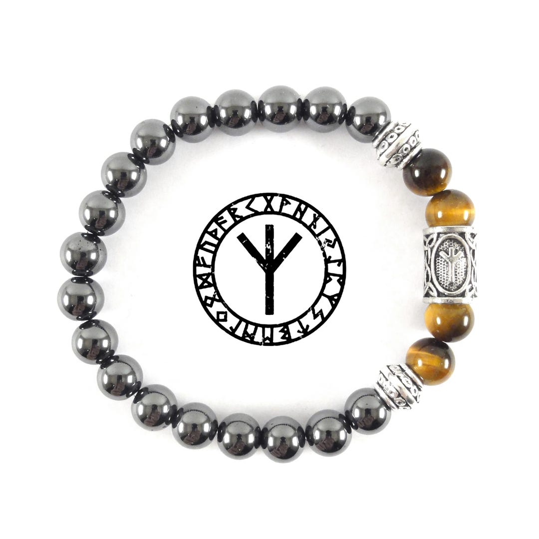 Algiz Rune Bracelet Handmade - Algiz Runic Talisman for Protection ...