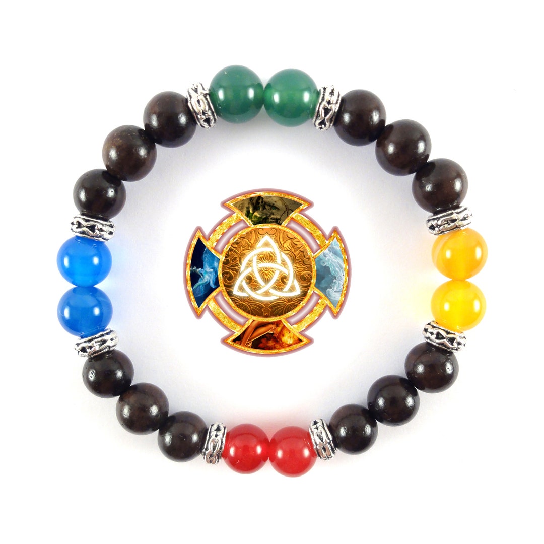 Celtic Medicine Wheel Bracelet Four Elements Bracelet Four Directions