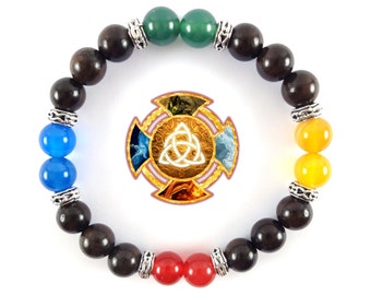 Celtic Medicine Wheel Bracelet - Four Elements Bracelet - Four Directions Bracelet - Celtic Jewelry - Celtic Bracelet of Druidic Tradition