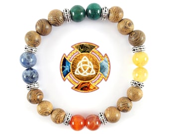 Celtic Medicine Wheel Bracelet - Four Elements Bracelet - Four Directions Bracelet - Celtic Jewelry - Celtic Bracelet of Druidic Tradition