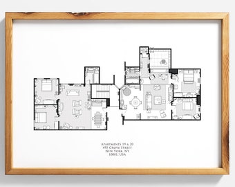 Friends Floor Plan Etsy