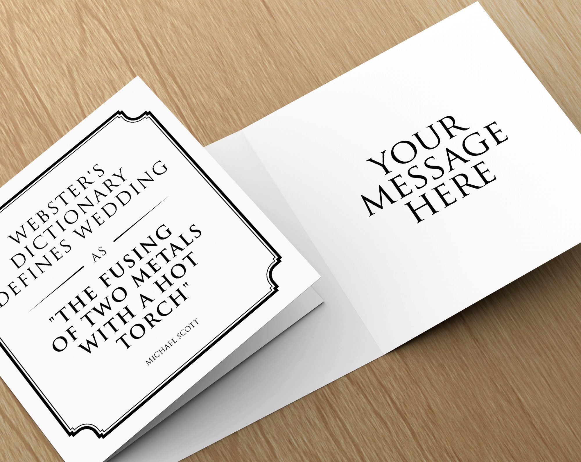 The Office Wedding Card Gift Quotes Michael Scottgreeting Etsy Canada