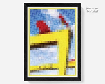 Belfast Cranes Mosaic Art Print, Harland and Wolff, Northern Ireland