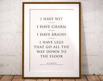 The West Wing Poster – Amy Gardener Quote Feminist Print