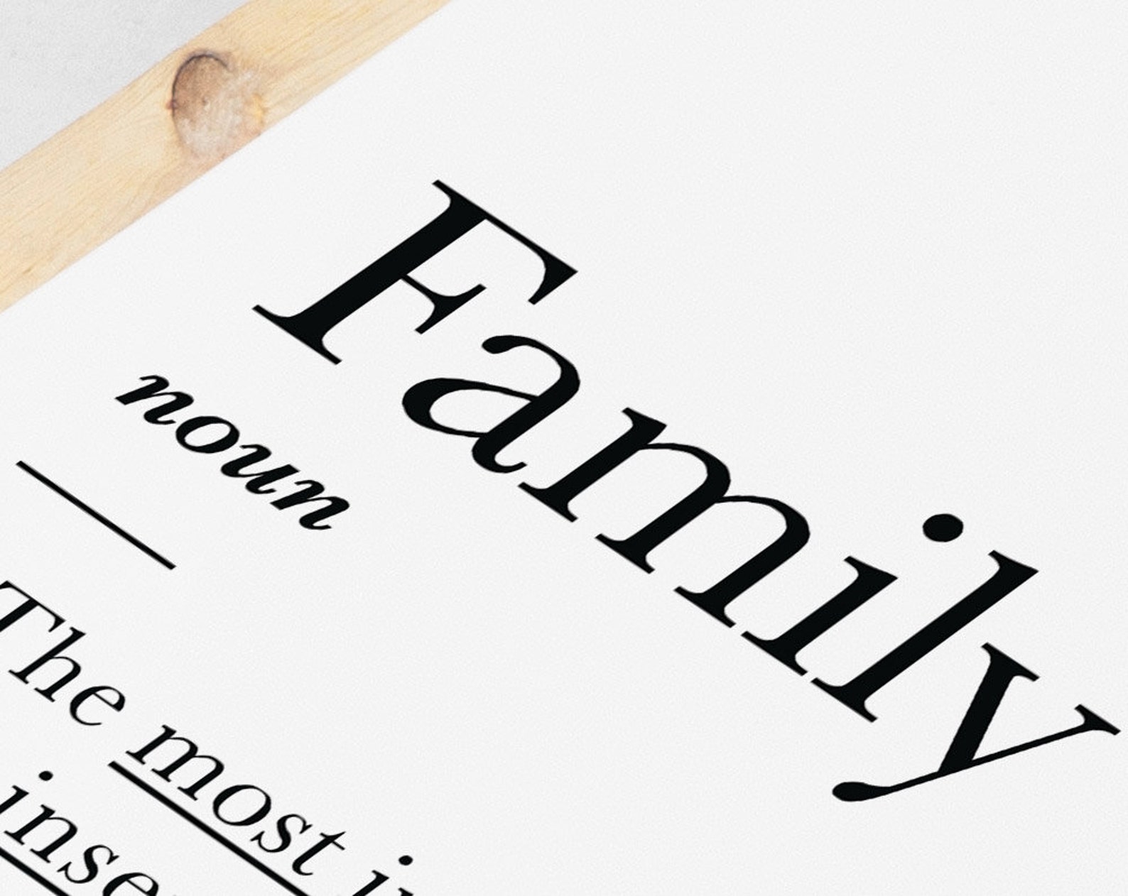 Family Definition Print Decor Gift Wall Art Room Sign New Etsy