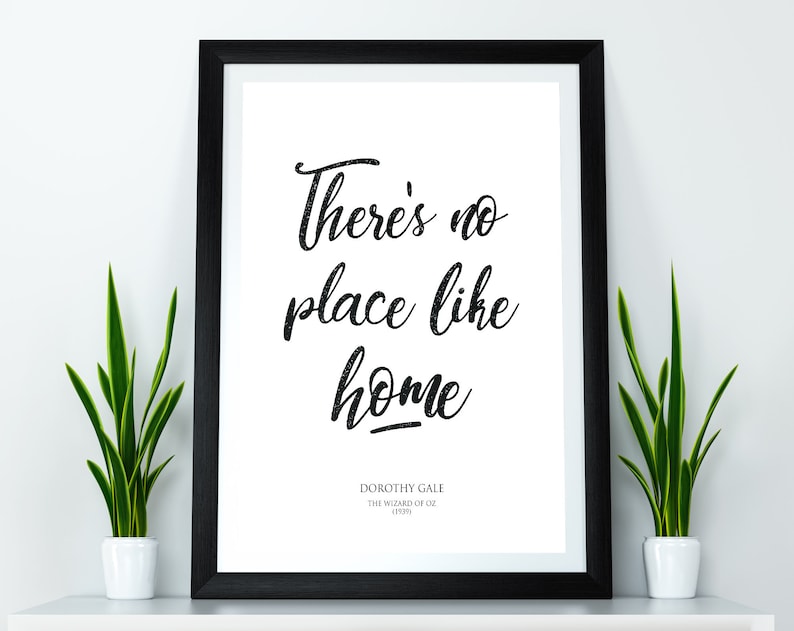 Theres No Place Like Home Print the Wizard of Oz Dorothy - Etsy