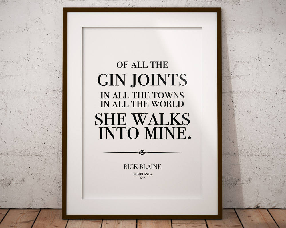 Gift -Prism-(通常版) Casablanca Poster: Casablanca Quote, Casablanca Movie Poster
