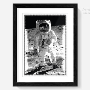 Apollo 11 poster, moon print, astronaut gifts, NASA art, science classroom, physics decor